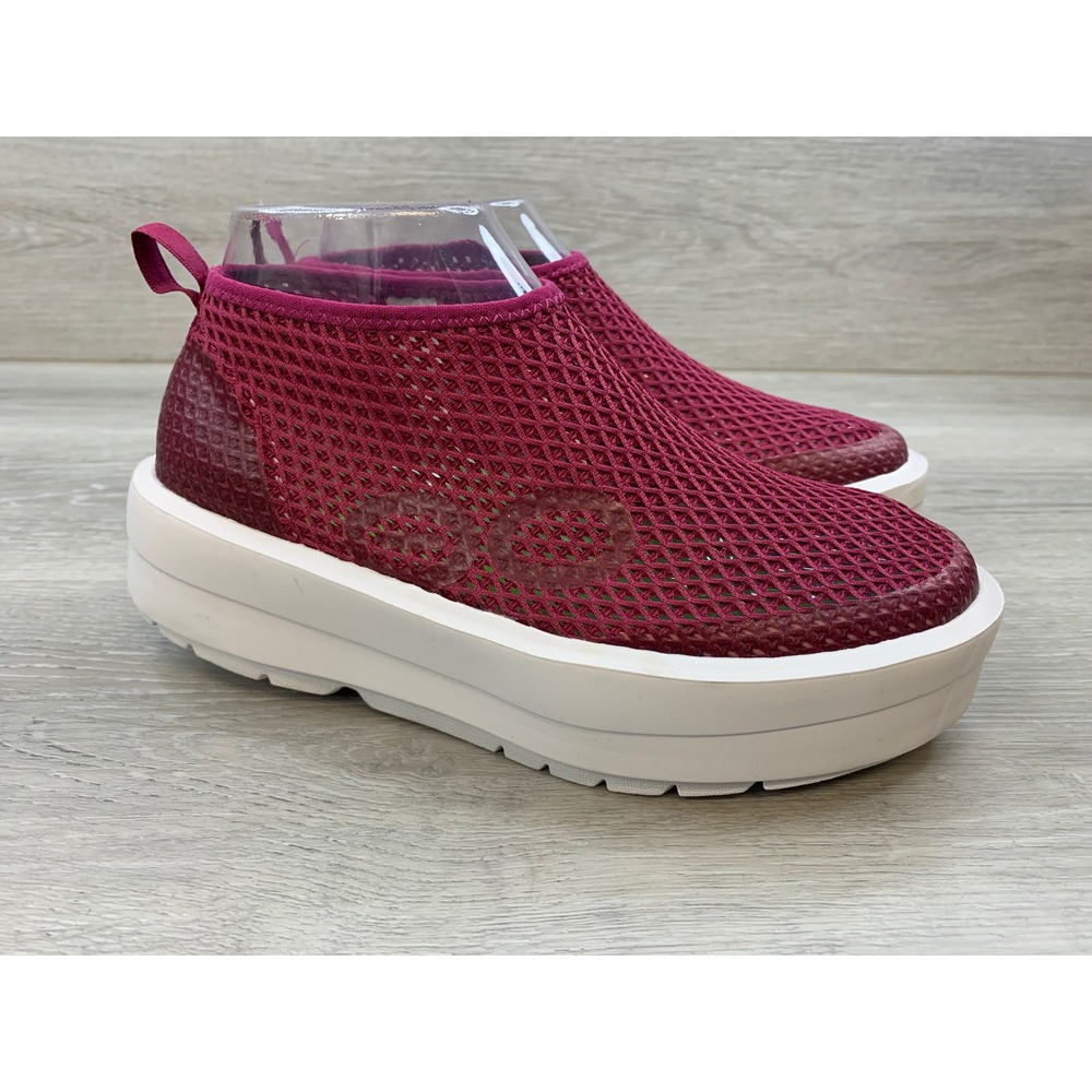 OOFOS OOmg EEZEE Low Cabernet Mesh Comfort Casual Recovery Shoes W7 EU 38